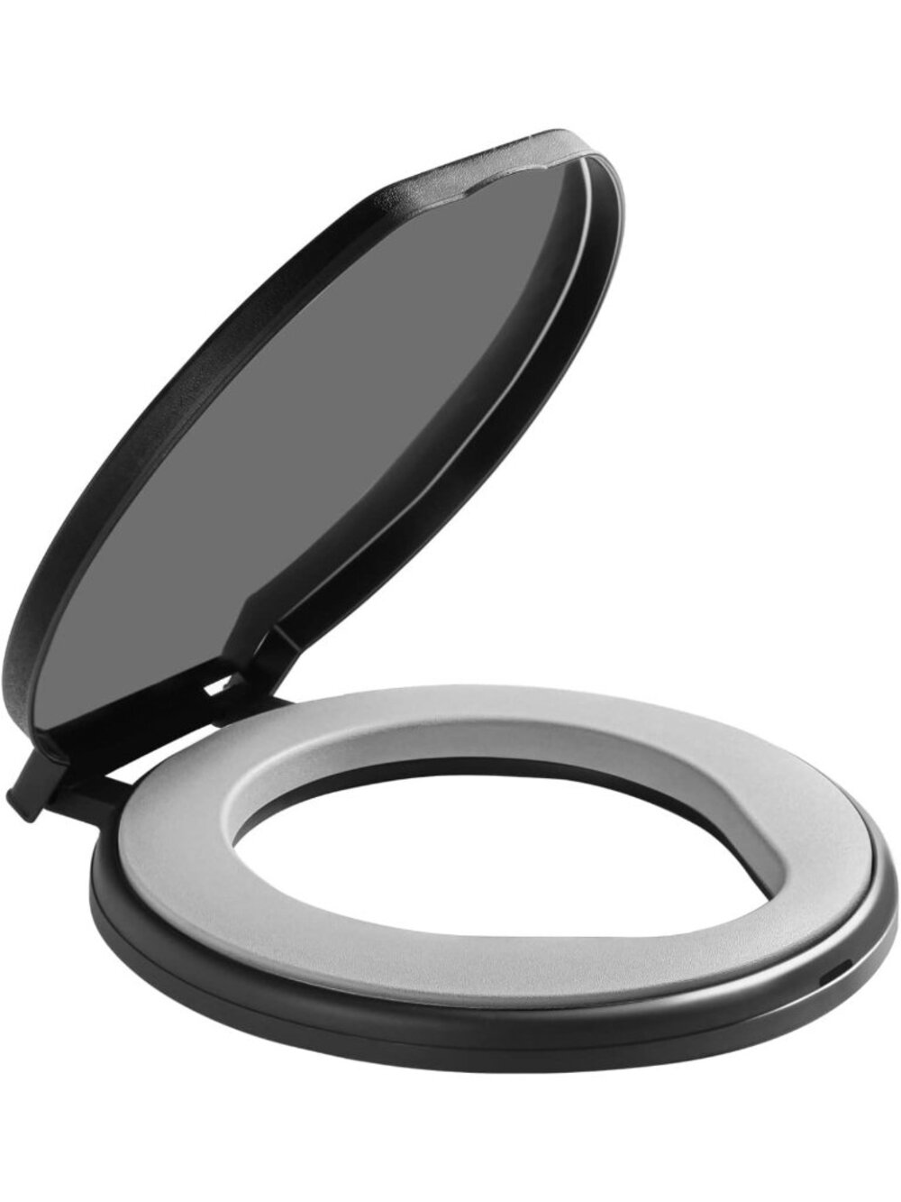 Portable Bucket Toilet Seat with Soft Cushion, 270° Rotatable Lid, XL Camping